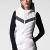 Best Blanc Noir Gilet Matelasse Allonge Blanc/Charbon