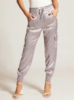 Online Blanc Noir Pantalon De Jogging En Soie Gouttes De Pluie