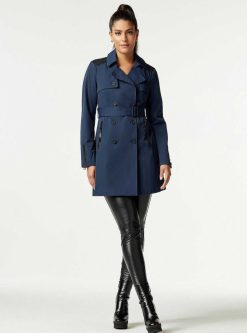 Online Blanc Noir Trench A Dos Matelasse Collaborator Marine