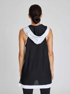 Hot Blanc Noir Gilet Cocon Blanc