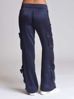 New Blanc Noir Pantalon Large En Soie Chelsea