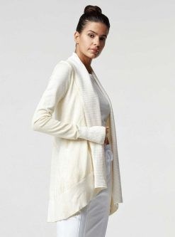 Online Blanc Noir Cardigan Drape Sur Le Devant Huntress Jaune Doux