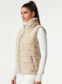 New Blanc Noir Gilet Matelasse Aventurier Danseur De Nuages/Greige