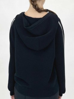 Wholesale Blanc Noir Sweat A Capuche Zippe Portola