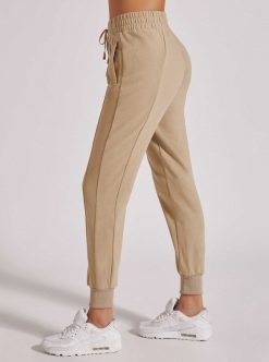 Wholesale Blanc Noir Pantalon De Jogging A Coutures Contrastees Yolo Creme Irlandaise