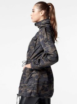 Wholesale Blanc Noir Anorak Cerveau Camouflage