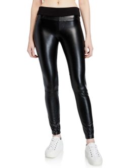 Best Blanc Noir Pantalon London En Similicuir Noir