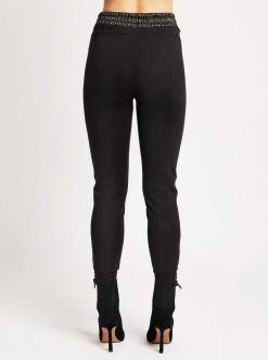 Online Blanc Noir Pantalon A Coutures Cardiff Noir