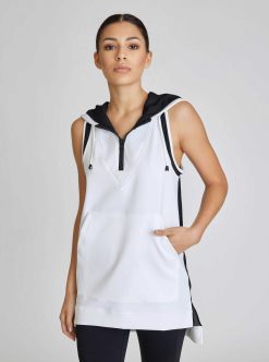 Hot Blanc Noir Gilet Cocon Blanc