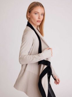 Hot Blanc Noir Cardigan Portola A Blocs De Couleurs