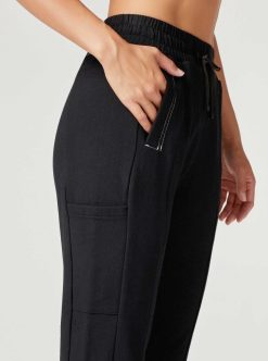 Clearance Blanc Noir Pantalon De Jogging A Coutures Contrastees Yolo Noir