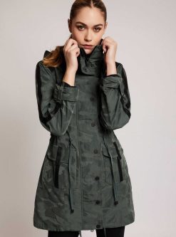 Hot Blanc Noir Anorak Camouflage Camouflage Foret Sombre