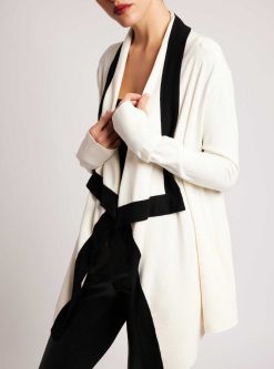 Clearance Blanc Noir Cardigan Portola A Blocs De Couleurs