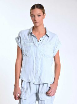 Wholesale Blanc Noir Chemise De Camp Phoenix Tencel