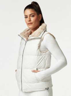 New Blanc Noir Gilet Matelasse Aventurier Danseur De Nuages/Greige