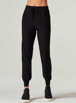 Wholesale Blanc Noir Pantalon De Jogging Portola Noir