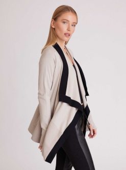 Hot Blanc Noir Cardigan Portola A Blocs De Couleurs