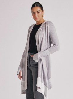 New Blanc Noir Cardigan Chasseresse Gouttes De Pluie