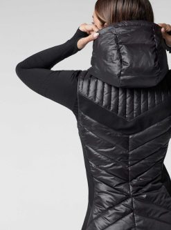 New Blanc Noir Gilet Matelasse Allonge Noir