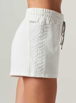 Best Blanc Noir Short En Tricot Croco Blanc