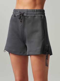 Best Blanc Noir Short A Lacets Charbon