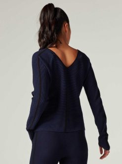 Best Blanc Noir Pull Col V Portola Robe Bleue