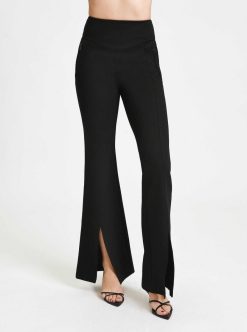 Clearance Blanc Noir Pantalon Cara A Ourlet Fendu