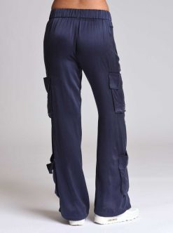 New Blanc Noir Pantalon Large En Soie Chelsea