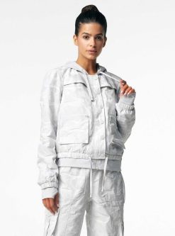 Wholesale Blanc Noir Veste Aviateur Skyfall Camouflage Gris Clair