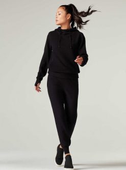 Wholesale Blanc Noir Pantalon De Jogging Portola Noir