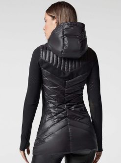 New Blanc Noir Gilet Matelasse Allonge Noir