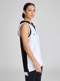 Hot Blanc Noir Gilet Cocon Blanc