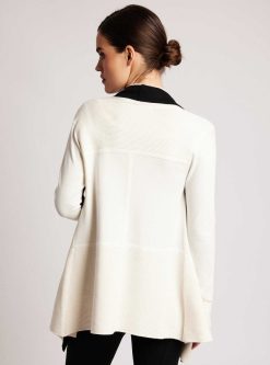 Hot Blanc Noir Cardigan Portola A Blocs De Couleurs