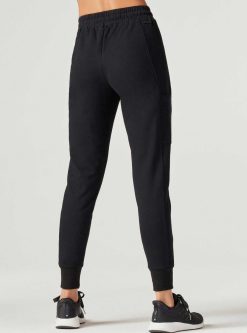 Clearance Blanc Noir Pantalon De Jogging A Coutures Contrastees Yolo Noir