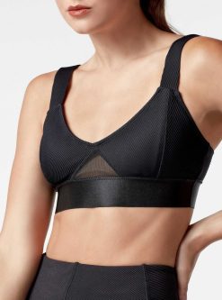 Online Blanc Noir Soutien-Gorge Cotele Directionnel Noir