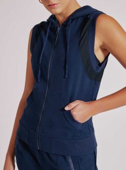 Wholesale Blanc Noir Gilet Zippe Tempete Bleu Patriote