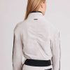 Online Blanc Noir Veste Sportive En Velours