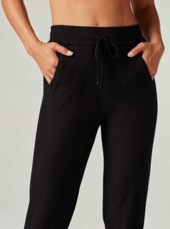 Wholesale Blanc Noir Pantalon De Jogging Portola Noir