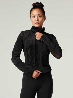 Wholesale Blanc Noir Veste De Moto En Velours Noir