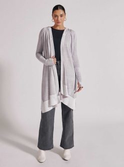 New Blanc Noir Cardigan Chasseresse Gouttes De Pluie