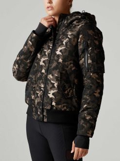 Clearance Blanc Noir Bomber Hayden Camouflage Lurex Cuivre/Noir