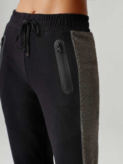 New Blanc Noir Pantalon De Jogging En Jacquard Serpent Noir/Gris Chine