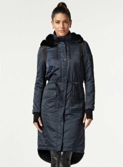 Hot Blanc Noir Manteau De Criquet Robe Bleue