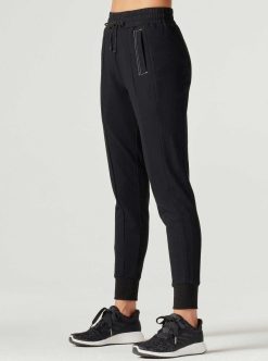 Clearance Blanc Noir Pantalon De Jogging A Coutures Contrastees Yolo Noir