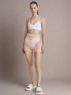 Clearance Blanc Noir Short En Crochet Margot Presque Abricot