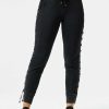 Best Blanc Noir Pantalon De Jogging A Lacets Et Delavage Vintage Noir