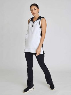 Hot Blanc Noir Gilet Cocon Blanc