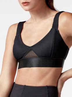 Wholesale Blanc Noir Soutien-Gorge Cotele Directionnel Noir