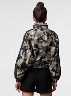 Clearance Blanc Noir Veste Coupe-Vent Tempete Camouflage Olive