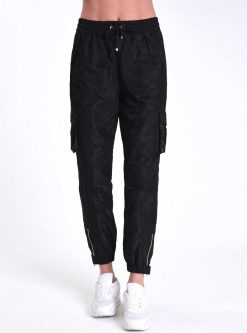 Hot Blanc Noir Nouveau Pantalon Camouflage Avec Bordures Dorees